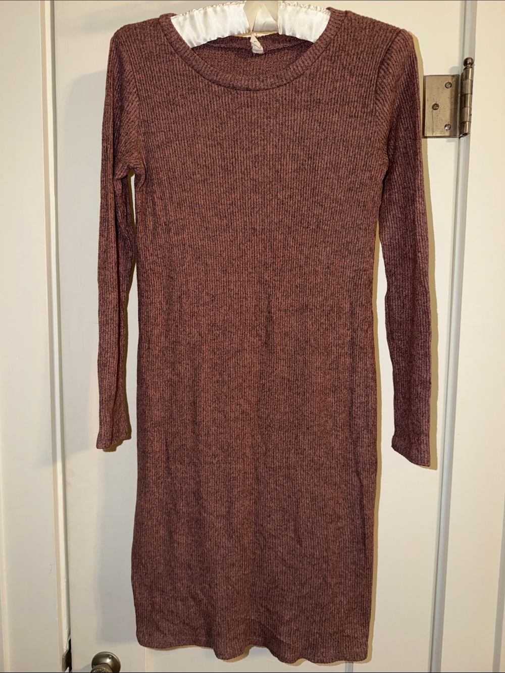 Hello Miz Ribbed Knit Dress, Long Sleeves, Maternity, Spandex Blend, Fall/Winter